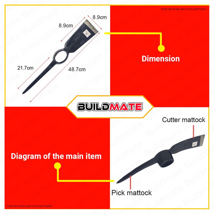BUTTERFLY TAIWAN Pick Mattock Blade Head Only 4-1/2lbs #P406 •BUILDMATE•