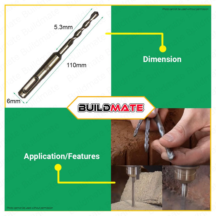 Nicholson SDS Hammer Drill Bit Carbide Tipped 5.0x110mm 21219002 |  6.0x110mm 219006 SOLD PER PIECE