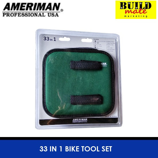 AMERIMAN Bike Tool & Repair Kit 33IN1SET •BUILDMATE•