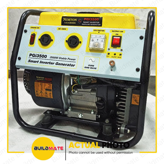 NORTON Inverter Generator Mix Gasoline 3500W 100% PURE COPPER PGi3500 •BUILDMATE•