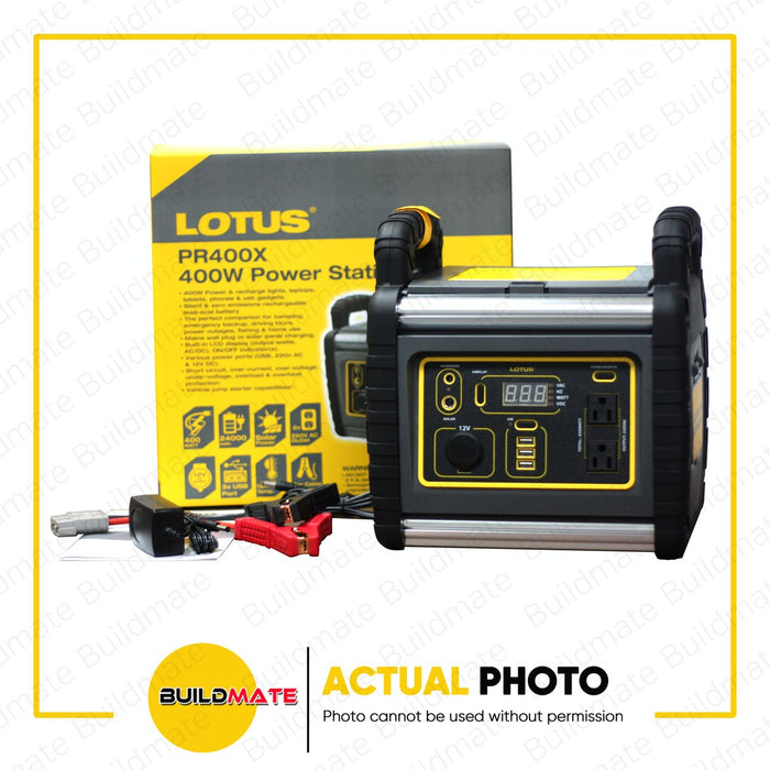 LOTUS 350W | 400W Li-Ion Cordless Rechargeable Portable Power Station Generator Supply [SOLD PER SET] PR400X / PR350XLI  •BUILDMATE•