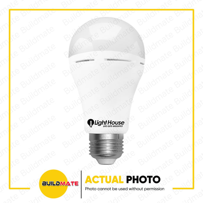 LIGHTHOUSE Rechargeable Emergency LED Bulb with Holder & Switch  E27 A60 8W | 12W SOLD PER PIECE