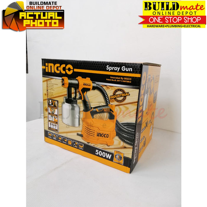 INGCO Floor Based HVLP Spray Gun 550W 800ml (Aluminum Can) Electric Spray SPG5008-2 •BUILDMATE• IPT