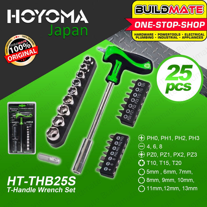 HOYOMA T-Handle and Bits 25PCS/SET 14262511 •BUILDMATE•