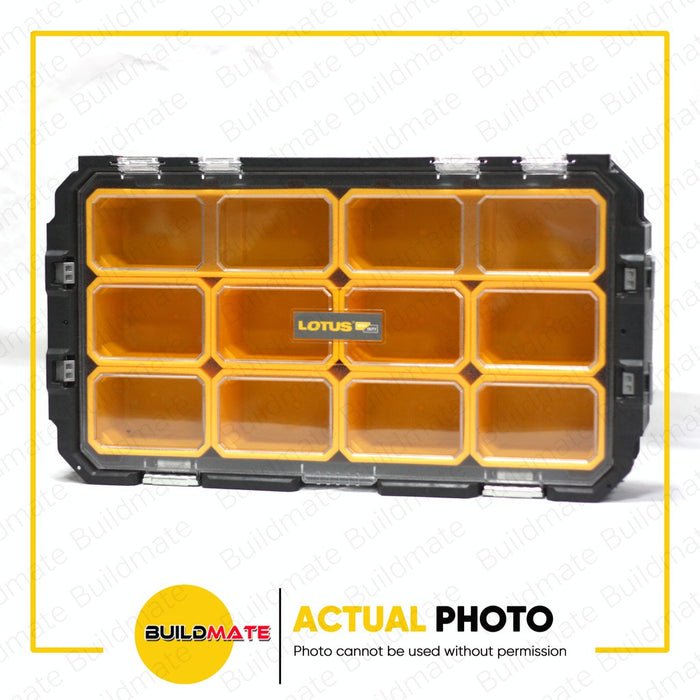 LOTUS X-CONNECT Organizer Metal Latch Polycarbonate Top Lock Tool Box LTXC14GO •BUILDMATE•