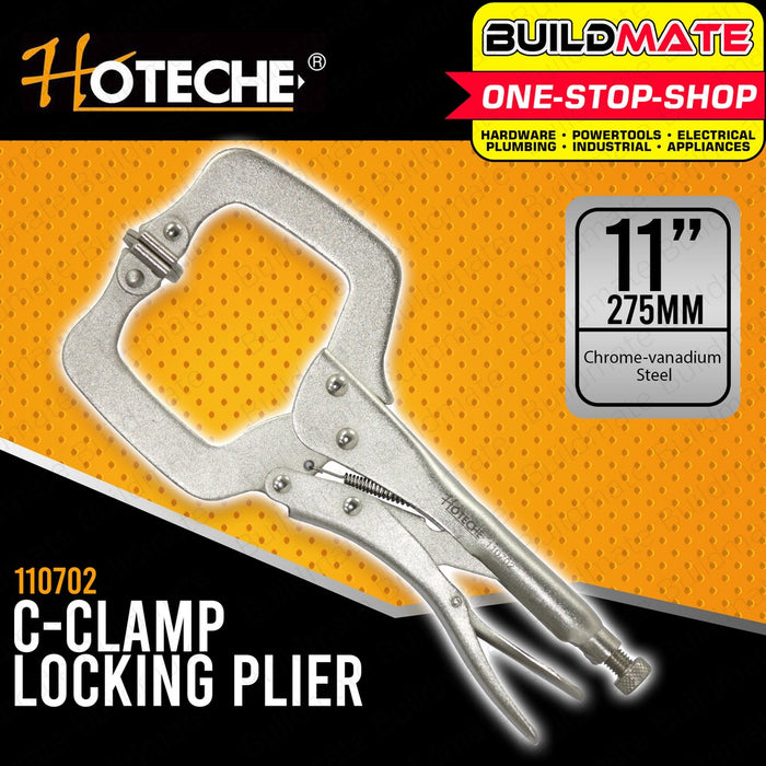 HOTEHCE C Clamp Locking Pliers with Anvil 11" 275mm 110702 •BUILDMATE•