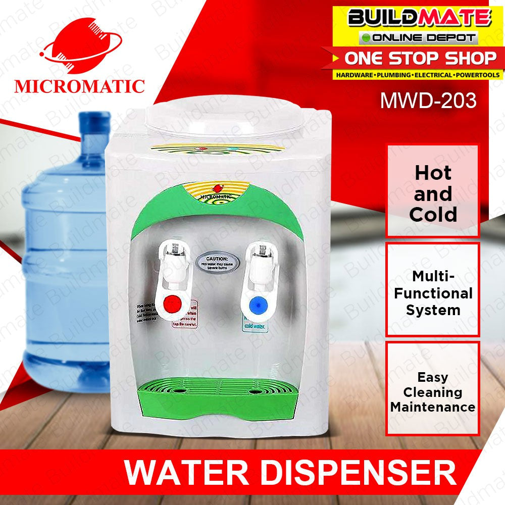 MICROMATIC Water Dispenser Table Top Hot and Cold 450W MWD203 •BUILDM