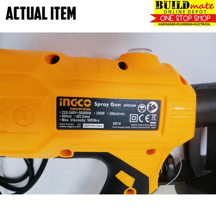 INGCO HVLP Electric Paint Spray Gun Set Home Improvement Disinfectant Sprayer Machine 450W SPG3508 Total Power Paint Zoom IPT