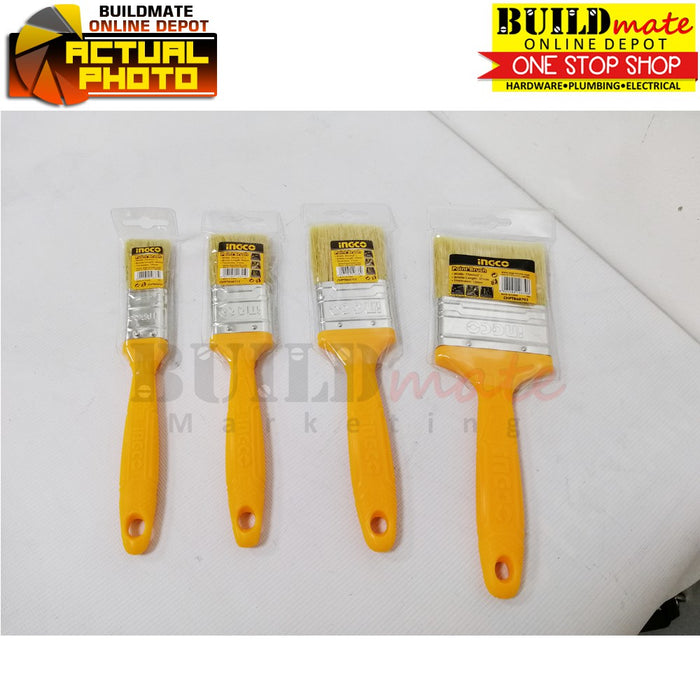 INGCO Utility Paint Brush 4" Inch Plastic Handle For Oil-Based Paint Brush CHPTB68704 •BUILDMATE• IHT