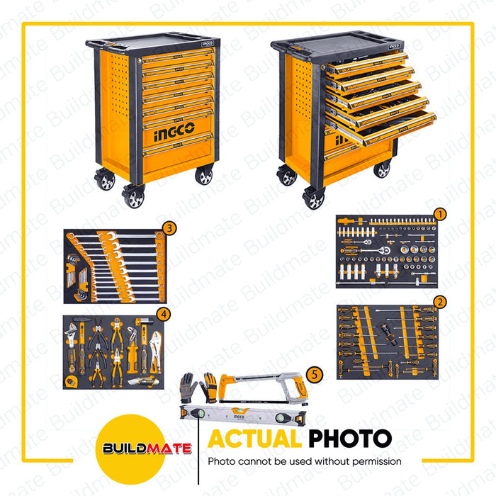 BUILDMATE Ingco 162pcs / 328pcs Tool Chest Set Mechanic Garage Workshop Tools Storage Organizer Drawer Chest - IHT