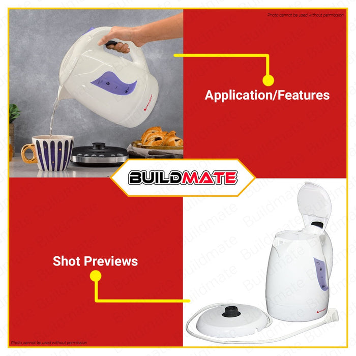 HANABISHI Cordless Water Kettle 1.2L 780W HWK-112S •BUILDMATE•