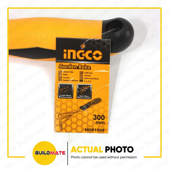 INGCO Garden Rake 300mm Carbon Steel HGR1008 IHT — Buildmate