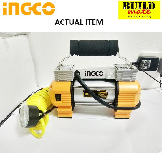 INGCO Auto Air Compressor Pump Car Tire Inflator 120PSI Total Power Au ...
