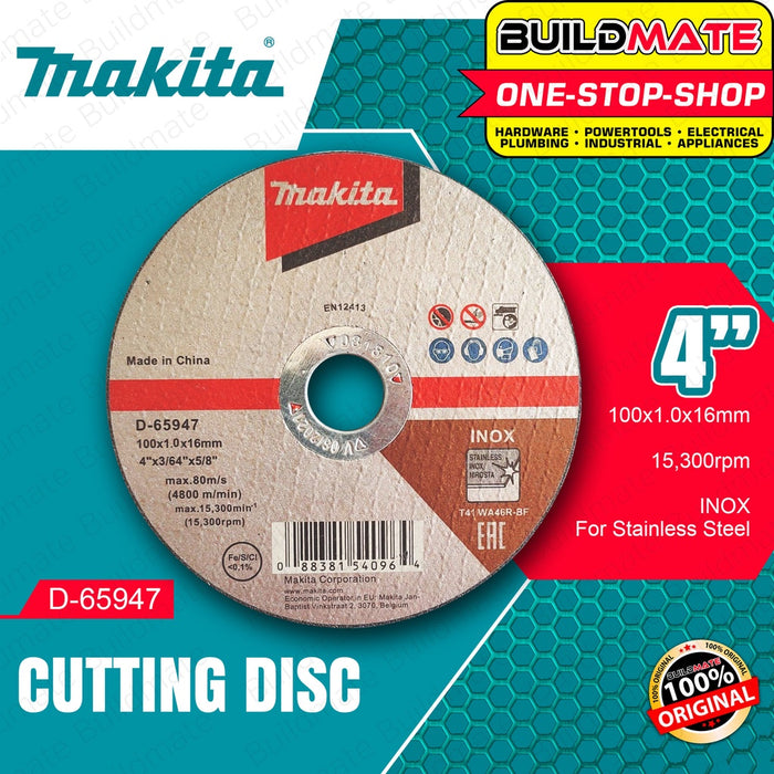 MAKITA Original Cutting Disc Wheel INOX Stainless 4" SUPER THIN For Angle Grinder •BUILDMATE•