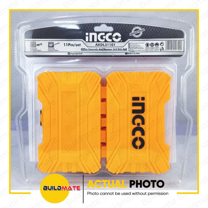 INGCO Concrete and Hammer Drill Bits Set 11PCS/SET AKDL31101  •BUILDMATE• IHT