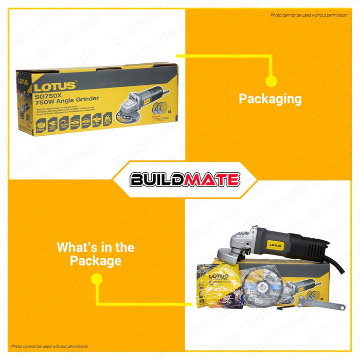 [COMBO] SALE LOTUS TATAKPOGI Impact Hammer Drill & Angle Grinder HD750X + SG750X •BUILDMATE• LPT
