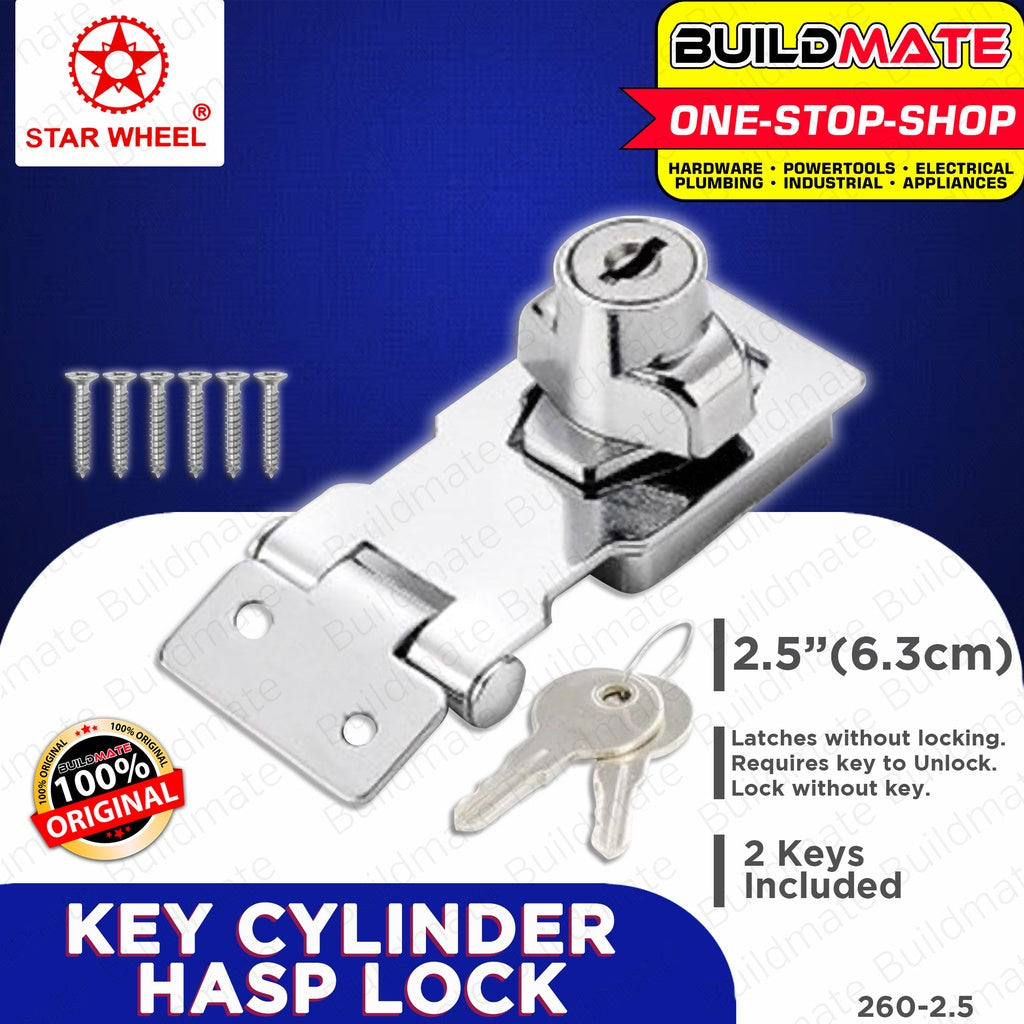 STAR WHEEL Cylinder Hasp Lock #260 2-1/2