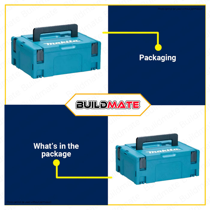 MAKITA MAKPAC Connector Case Type 2 Tool Box Organizer Toolbox Storage Box Carrying Case Plastic Organizer Plastic Tool Box Storage Box Storage Tool 196648-5 | 100% ORIGINAL / AUTHENTIC •BUILDMATE•