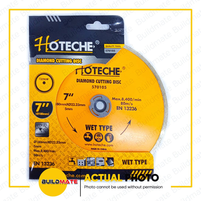 HOTECHE Diamond Cutting Disc 7" Wet Type 570105 •BUILDMATE•