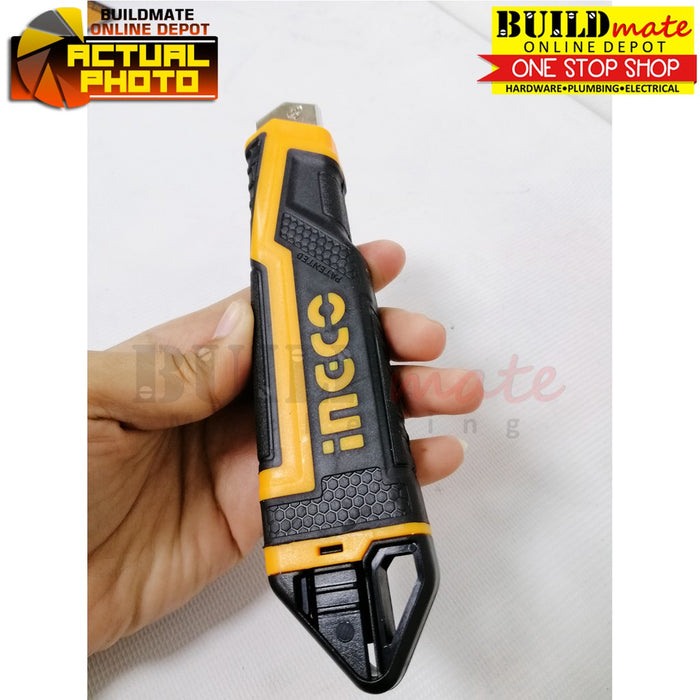 BUILDMATE Ingco Snap Off Blade Knife 18mmx100mm / 25mmx127mm Box Cutter Craft Utility Knife HKNS16538 / HKNS112505 - IHT