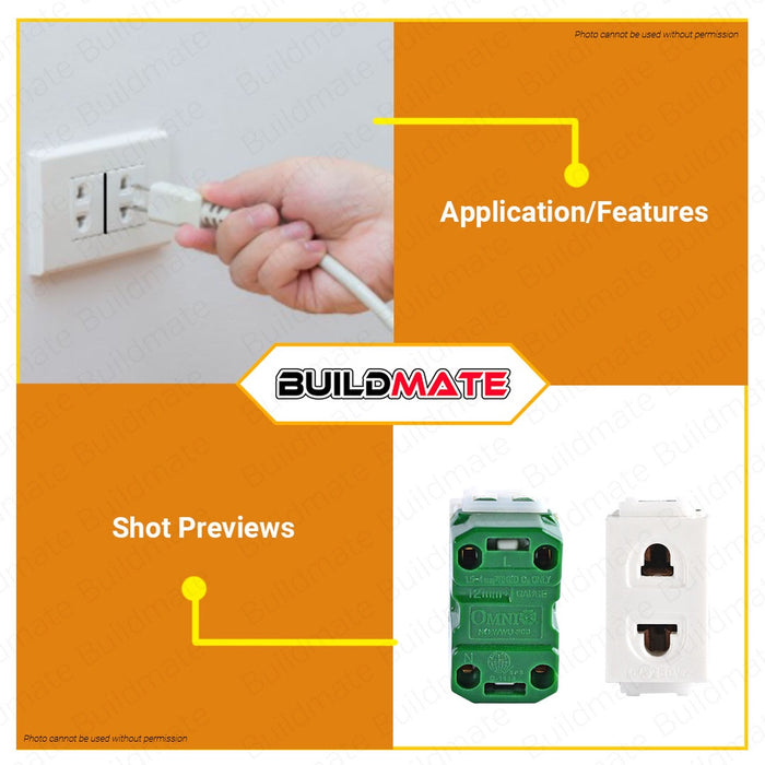 OMNI Electric Universal Outlet 16A WWU-200 •BUILDMATE•