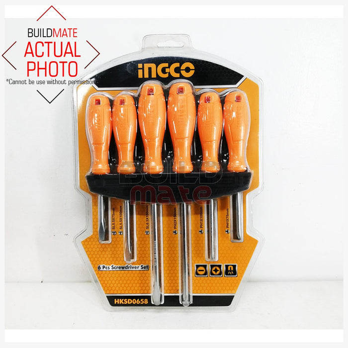 INGCO Screwdriver 6PCS/SET HKSD0658 •BUILDMATE• IHT