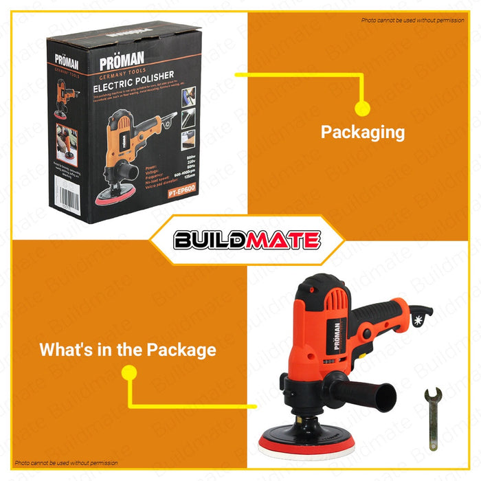 PROMAN GERMANY Electric Vertical Buffing Polisher Vertical PT-EP600 AUTHENTIC •BUILDMATE•