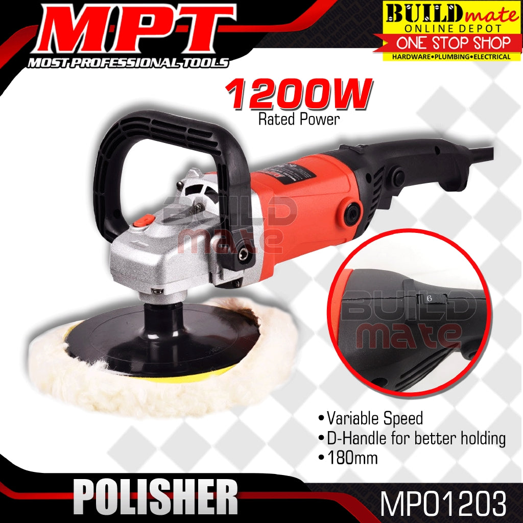 MPT Electric Polisher Buffing Machine Ø180mm MPO1203 Most Professional ...