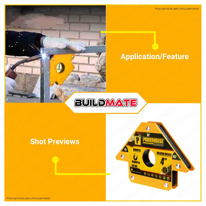 POWERHOUSE Arrow Magnetic Welding Holder Magnet Angle Positioner 50 LBS 4" •BUILDMATE•