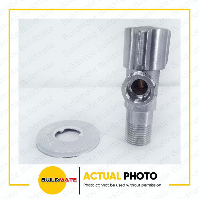 S.G.C. Rotate Angle Valve 360° Stainless Steel 1/2" x 1/2" 8022 •BUILDMATE•