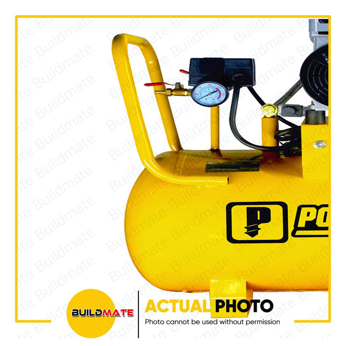 POWERHOUSE 50L Oil and Noiseless Air Compressor 2HP 2 Motors PH-OLESS-50L-2HP •BUILDMATE•