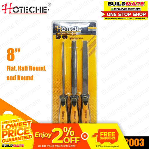 HOTECHE 3PCS/SET Steel File Set 402003 •BUILDMATE•