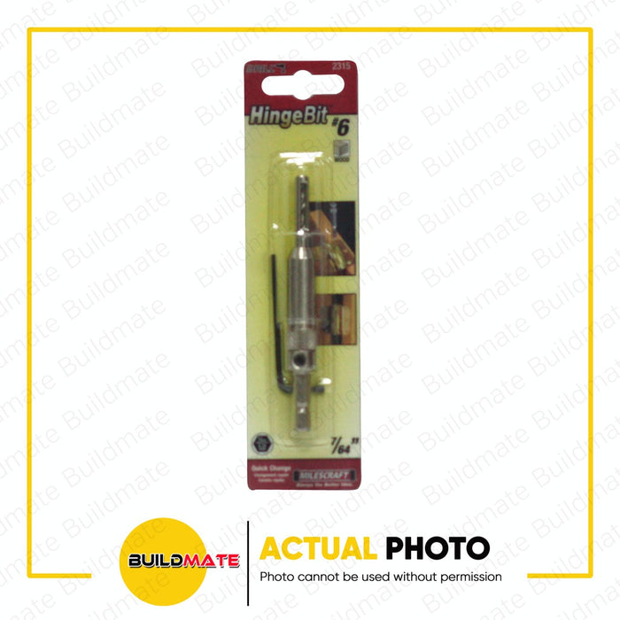 BUILDMATE Milescraft Hinge Bit #4 / #6 / #8 Self-Centering Hinges Alignment Carpentry Drill Guide Bit SOLD PER PIECE