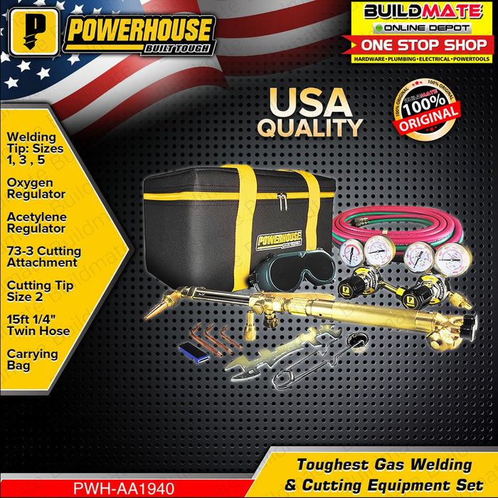 POWERHOUSE Gas Welding and Cutting Outfit Equipment Harris SET PWH-AA1940  •BUILDMATE• PHWTA