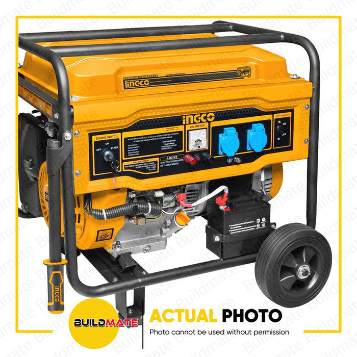 INGCO Gasoline Generator 6.5KVA GE65003-5P + FREE T HANDLE & BITS •BUILDMATE• IPT