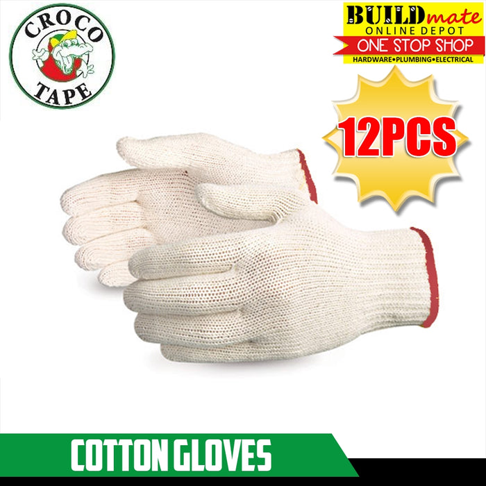 CROCODILE (12PCS) Cotton Gloves THICK and Original •BUILDMATE•