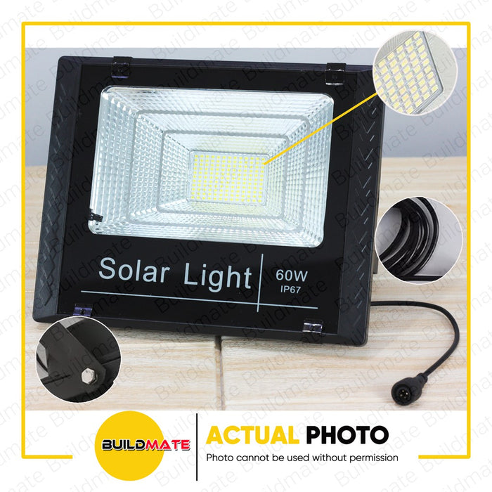 SOLAR Floodlight with Panel 60W IP67 •BUILDMATE•