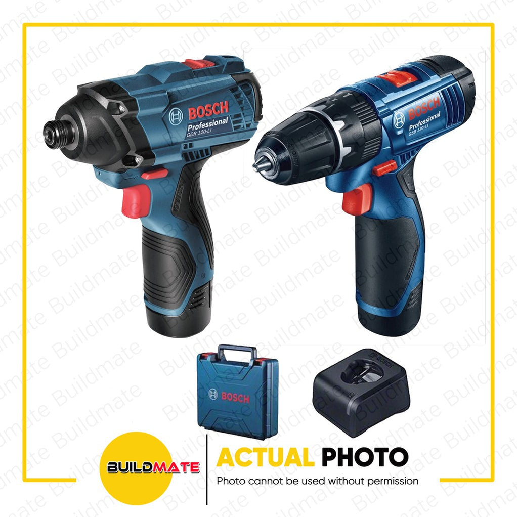 BOSCH Combo KIT 12V GSB 120 + GDR 120 Cordless Impact Drill + Impact D ...