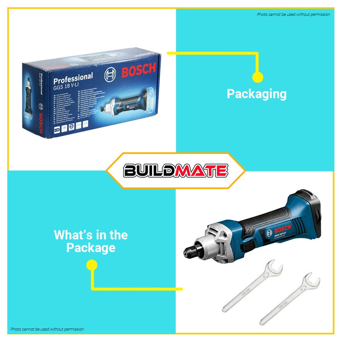 BOSCH Professional Lithium Ion Cordless Straight Grinder 18V GGS 18V-LI 06019B5300 •BUILDMATE• BLC