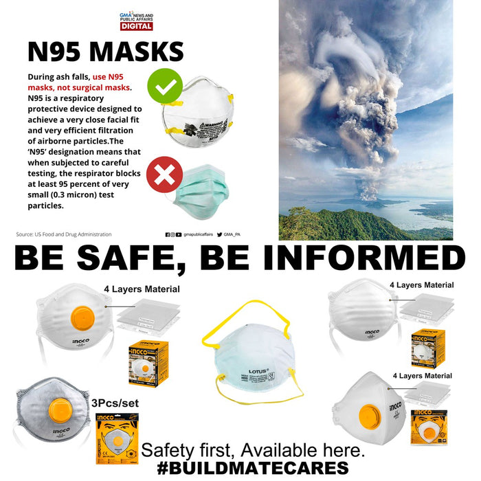 LOTUS LCM402 Filter Dust Mask R95 (FILTRATION LEVEL IS HIGHER THAN N95) •BUILDMATE• LHT