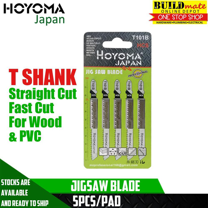 HOYOMA Jigsaw Blade 5PCS/PAD HIGH QUALITY •BUILDMATE• HYMA