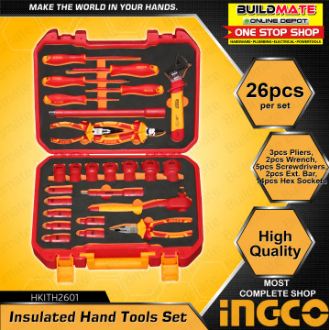 INGCO 26PCS/SET Insulated Hand Tools Set HKITH2601 + FREE T HANDLE & B ...