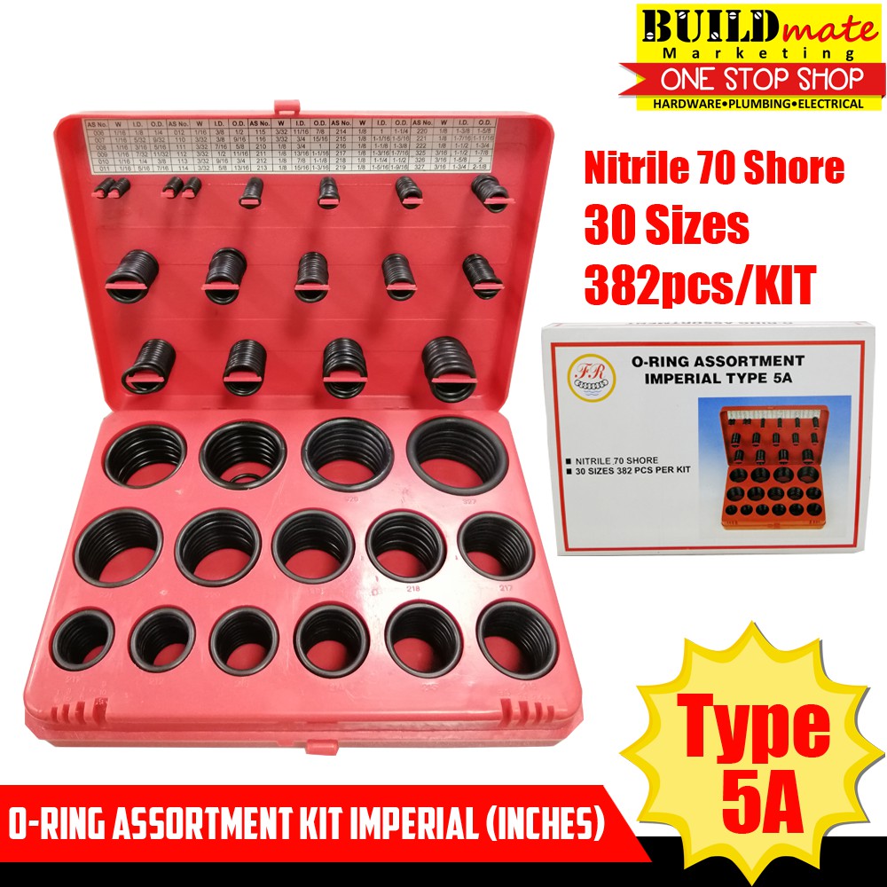 ORing Assortment Kit Imperial (Inches) Type 5A — Buildmate