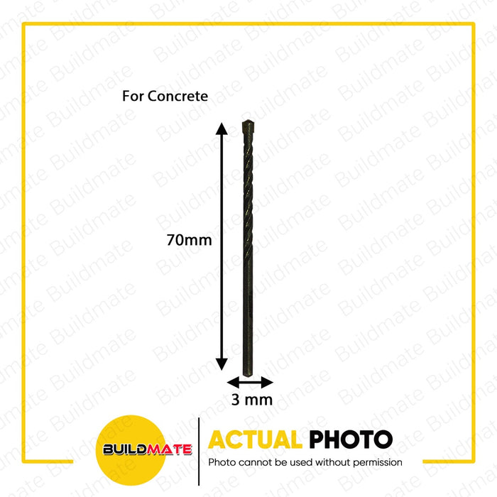 HOTECHE Masonry Drill Bit 3mm HTC-520101 •BUILDMATE•