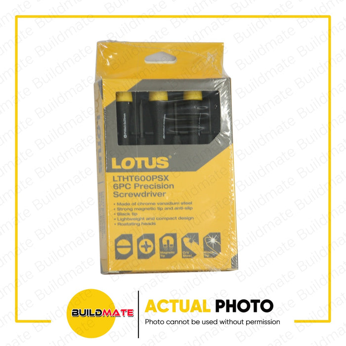 LOTUS 6 PCS Precision Screwdriver Set Cr-V LTHT600PSX •BUILDMATE•