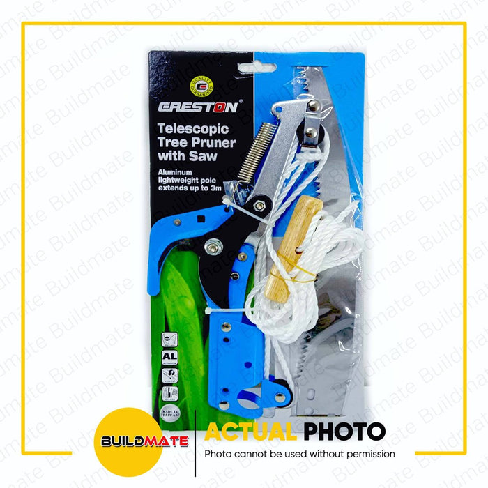 CRESTON Telescopic Tree Branch Plant Pruner Cutter Saw with Aluminum Handle PSW700  •BUILDMATE•