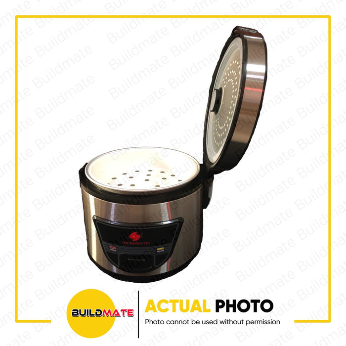 Cookmate Rice Cooker BUILDMATE Micromatic Jar Rice Cooker with Steamer 1.5L 5CUPS 500W Auto ...