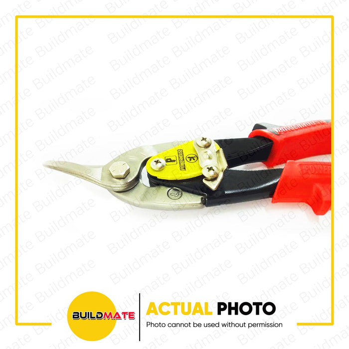 BUILDMATE Powerhouse Aviation Snips Left Cutting 10" RED HANDLE - PHHT