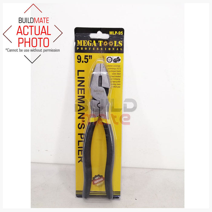 MEGA Line Mans Pliers 9.5" Extreme Leverage Technology MLP-95 •BUILDMATE•