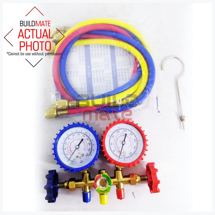 HOYOMA AC Manifold Gauge and Hose SET R12 •BUILDMATE• HYMHT